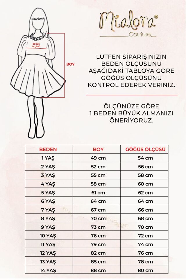 Özel Tasarım Kız Çocuk Elbise, Ekru, Taç Aksesuarlı Elbise, Kız Çocuk Abiye Elbise_M1976